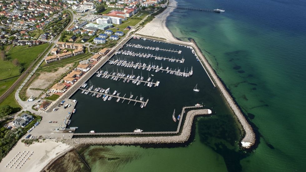 Luftaufnahme vom Bootshafen, © Rajko Grawert